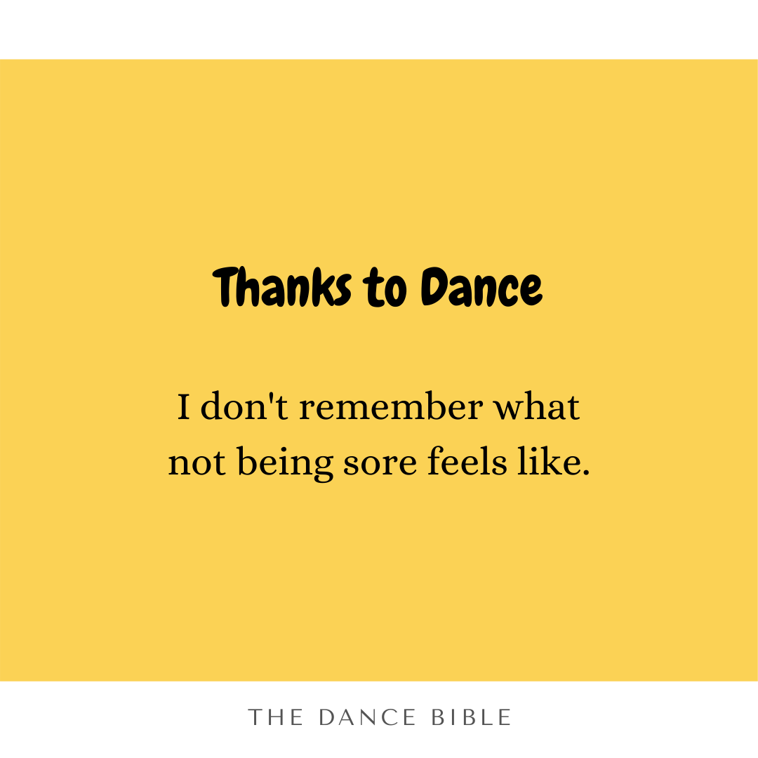 TheDanceBibleCO's tweet photo. That feeling when you wake up sore from yesterday's dance class, but immediately start looking forward to today's intense dance workout session 😀💪🏽💃🏽

#thankstodance
#alwayssore

Follow #TheDanceBible on Instagram
https://t.co/EC1eNCJbvV

💗 https://t.co/A8Sb2H9VWa