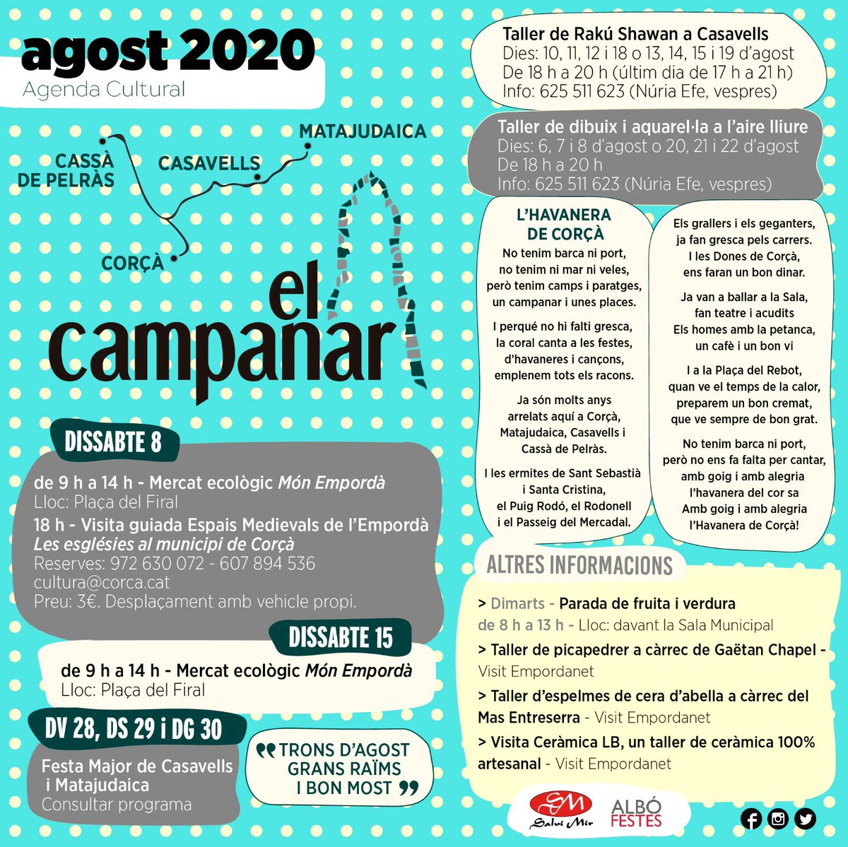 ajuntamentcorca's tweet photo. ✅ Agenda d’activitats del mes d’agost!!!
#Corçà #VisitCorçà #Casavells #Matajudaica #CassàDePelràs #Planils #VisitEmpordanet #Empordà #CostaBrava #BaixEmpordà https://t.co/kSdDBcKtpw