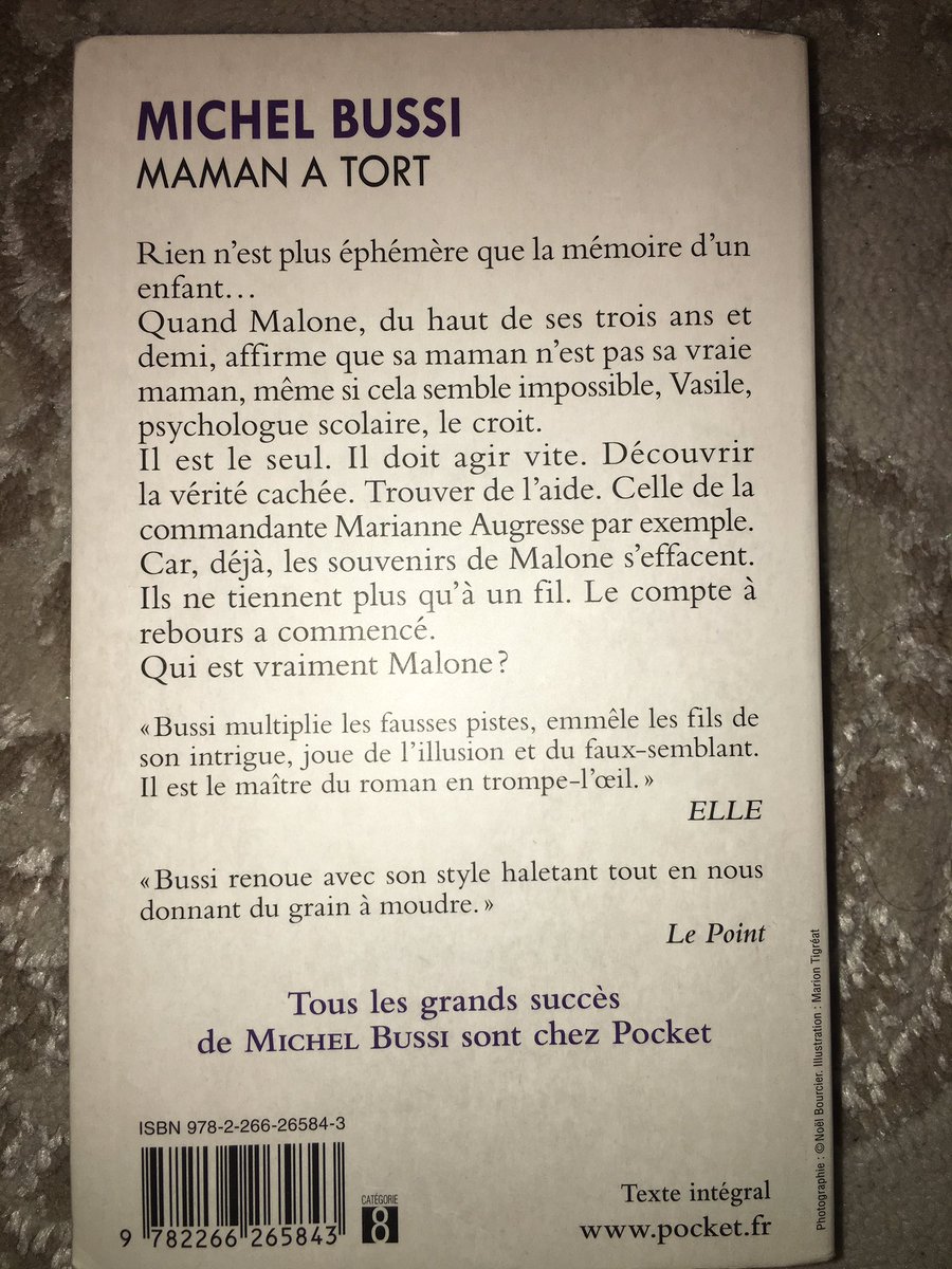 J’ai appris énormément avec ce livre, sur la memoire de l’enfant, son comportement mais ça reste un roman policier et pas un truc philosophique vous inquiétez pas mdrr clairement celui là est geniale, parfois beaucoup de personnages donc faut rester accroché mais tu t’ennuies jms