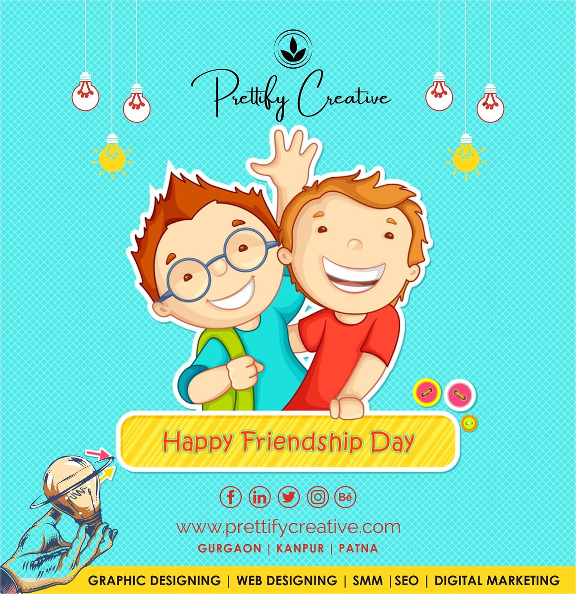 prettifycreativ's tweet photo. Cherish the one who has been with you throughout your life as best of friend.
#HappyFriendshipDay #Bestfriend #Friendsforever #PrettifyCreative #graphicagency #Gurgaon #Patna #kanpur https://t.co/tm4sZSLHs7