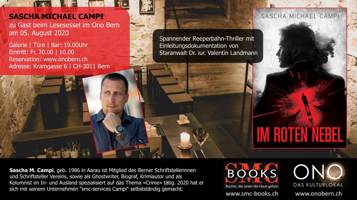 Nächsten Mittwoch findet in Bern der Lesesessel statt: onobern.ch/events/leseses…
#ono #kultur #literatur #lesesessel #veranstaltung #events #lesung
