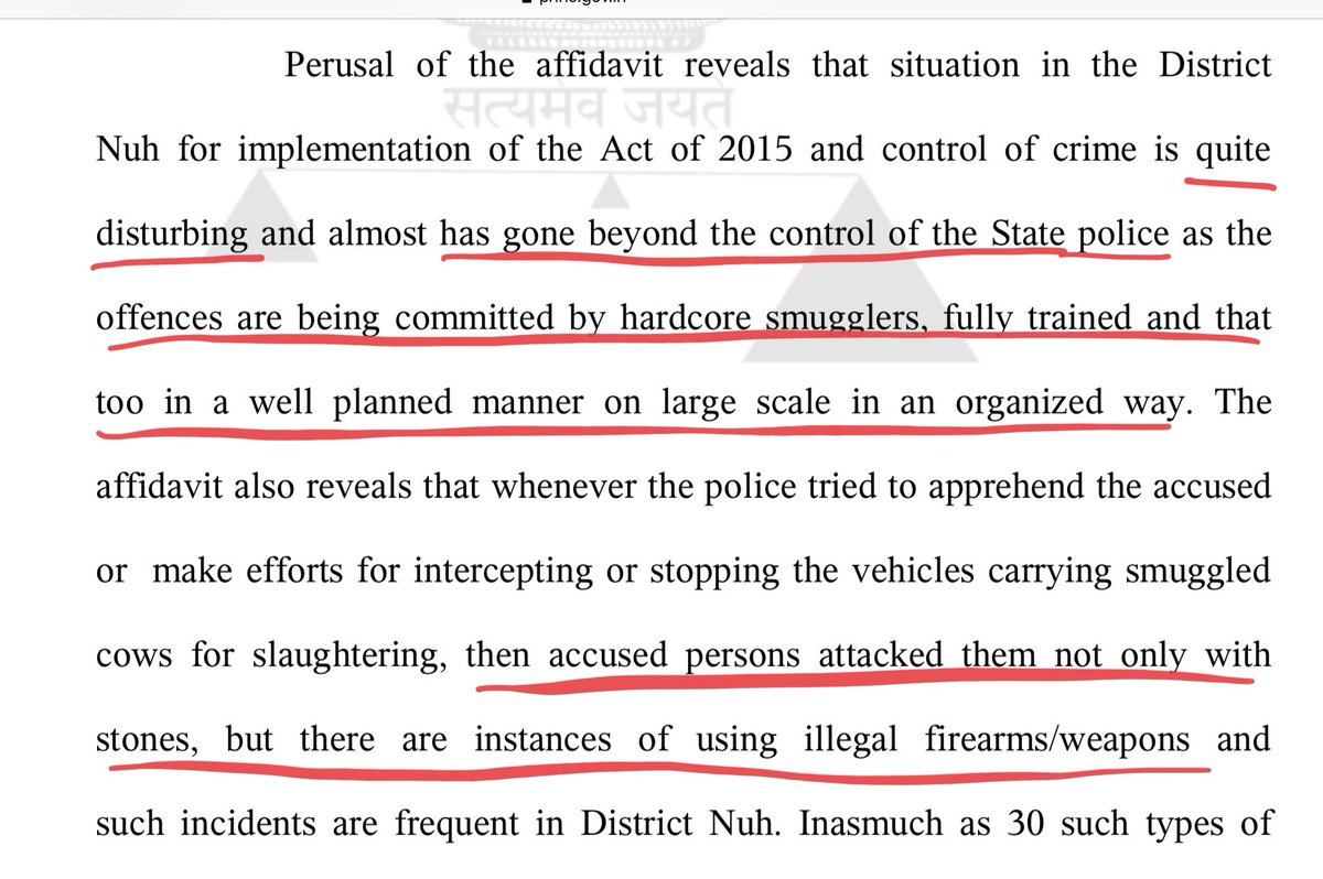 Statistics for Mewat b/w Nov 2015 (when “stringent” anti-cow slaughter came into force in Haryana) and March 2019 Total 792 FIRs In only 96 cases, police managed to catch criminals on spotMost shocking: only 13 cases went to court; NOT EVEN ONE was convictedCourt remarked: