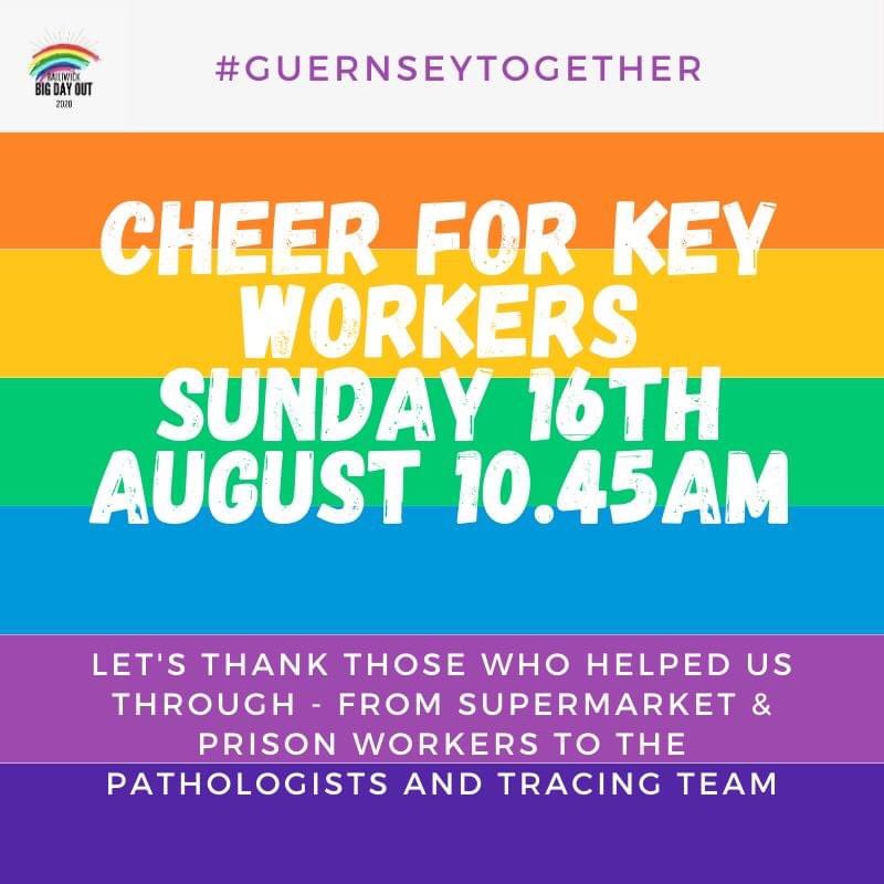 For one day I want to upgrade to a ‘cheer for key workers’, from supermarket workers and teachers to the pathology team. We need to thank everyone who helped get to this point and show our #guernseytogether spirit. Who’s in? <a href="/gavinstpier/">Gavin St Pier 🇬🇬</a> <a href="/HeidiSoulsby/">Heidi Soulsby MBE</a> <a href="/DrNicolaBrink/">Nicola Brink MBE</a> <a href="/BBCGuernsey/">BBC Guernsey</a>