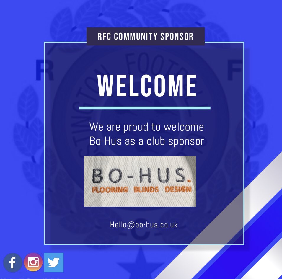 Rustington_FC's tweet photo. Many thanks and welcome to Bo-Hus as a new club sponsor, the carpet, LVT and wood flooring specialists. Delighted to have you on board. #Blues #BoHus 💙 https://t.co/p7plf4Yof7