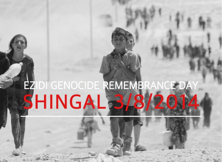FreeShingal's tweet photo. The 6th anniversary of the Ezidi Genocide.
6 years in refugee camps, 6 years without hope and future. 6 years full of pain and tears.
-
Shingal 3/8/2014
#EzidiGenocide #Shingal #YazidiGenocide #FreeShingal https://t.co/AoxrhVjxFt