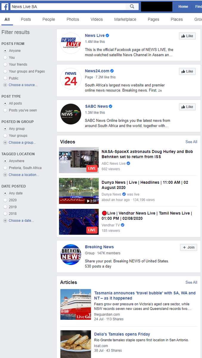 Checking a source is a very basic excercise.A search for the News Live SA Facebook page provides no hits, and the Bitly link has expired.Searching for the text itself however reveals that this was a trending topic in July 2018, snagged here by a third party website.
