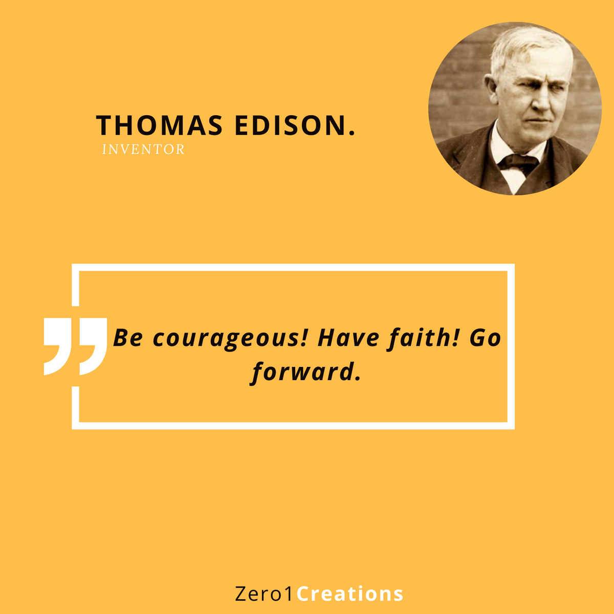 Zero1Creations's tweet photo. To GO forward, you need to STEP forward.

-Thomas Edison. https://t.co/lCUoWOEv8V