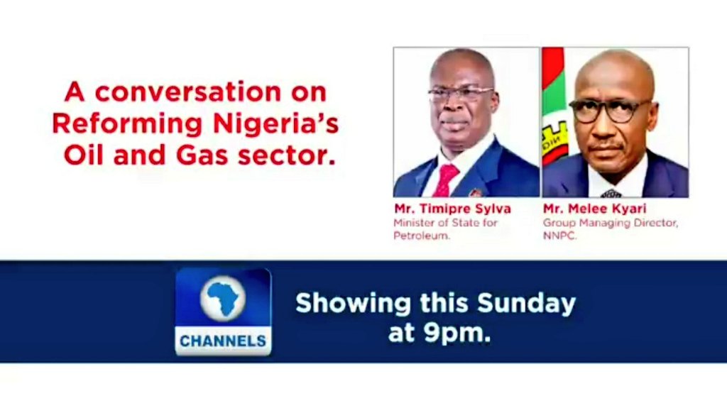 nnpclimited's tweet photo. #HappeningToday on @channelstv's #Pivotal Programme. 

Topic: "A Conversation on Reforming Nigeria's Oil &amp; Gas Sector."

Guests: HMoSPR @HETimipreSylva and GMD @NNPCgroup Mallam @MKKyari.

Host: @KadariaAhmed

Showing:  @channelstv 

Time: 9pm. https://t.co/6khOFwyZ7M