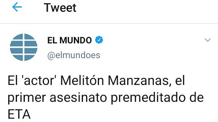 El mundo publica que el primer asesinado de ETA era actor, siendo colaborador NAZI