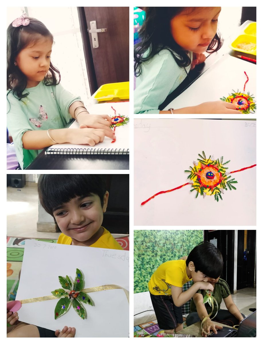SujataPurkayas3's tweet photo. The cute little learners of#rgsnoida of Grade Prep are making eco friendly Rakhi... #rakhimakingactivity #craftwork #creativityandimagination @supritichauhan @rgsnoida @NirupaSingh1 https://t.co/aJoTkrtK3M