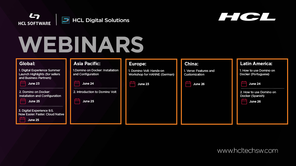 HCLDigital's tweet image. Register for these upcoming #webinars and learn how you can transform your business. hclsw.co/1a0odo #DigitalSolutionsAcademy