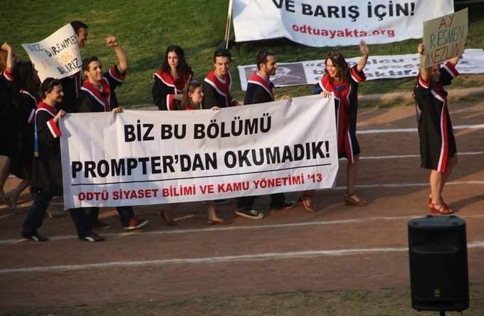 ODTÜ'lü öğrencilerin pankartı gülümsetti...