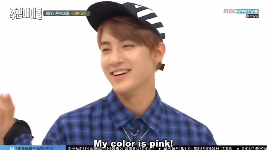 + eric saying that pink is a manly color. he also mentioned in a vlive that he once dresses up as a princess during halloween, ending gender roles.