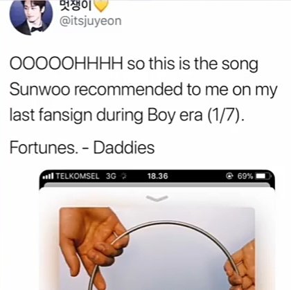 + sunwoo recommending a song about someone wanting to become daddies with their lover and start a family