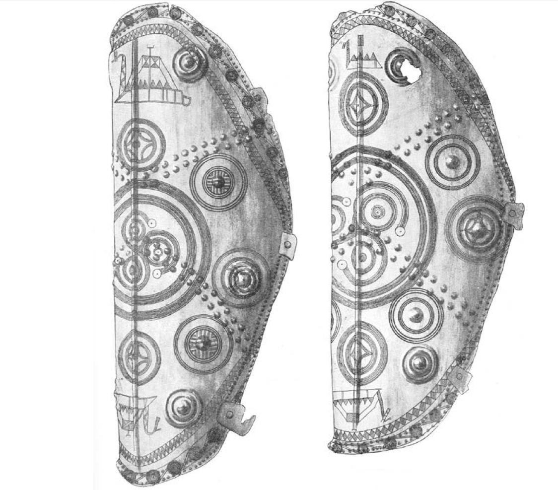 This ship is one of four depicted on one of my favourite ancient artefacts. Illyrian κνημίδες (shinguards), found in a 8thc. BC, Illyrian princely grave in Glasinac, Bosnia...