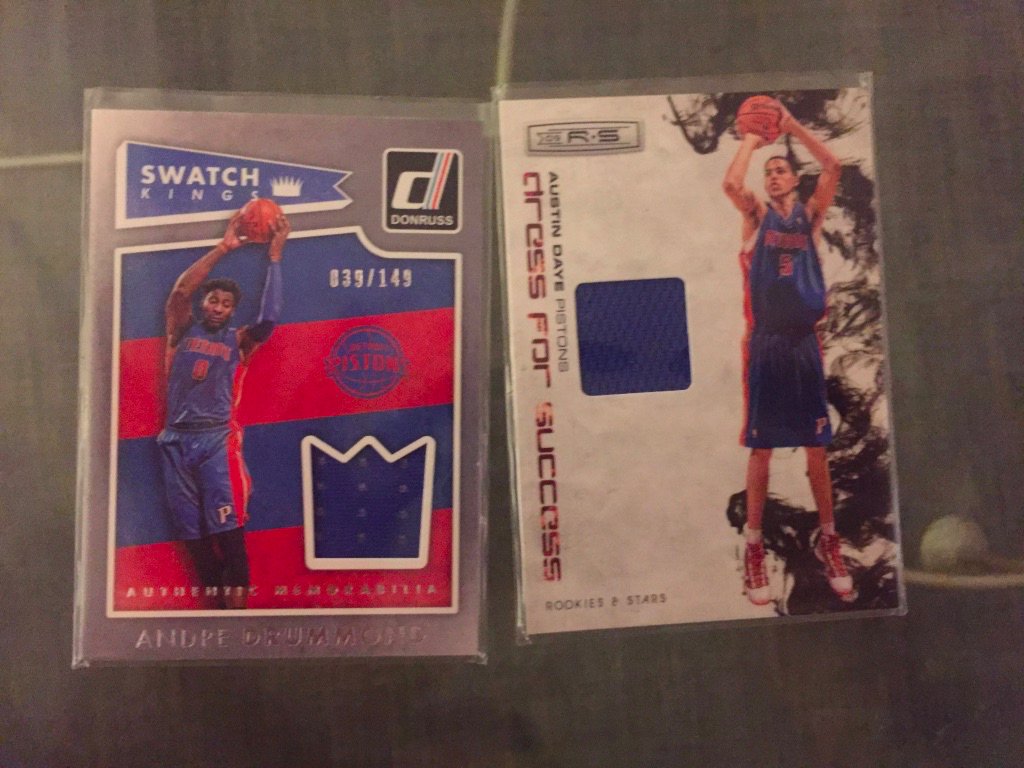 Pistons:  Andre Drummond relic /149: $3Austin Daye relic: $1