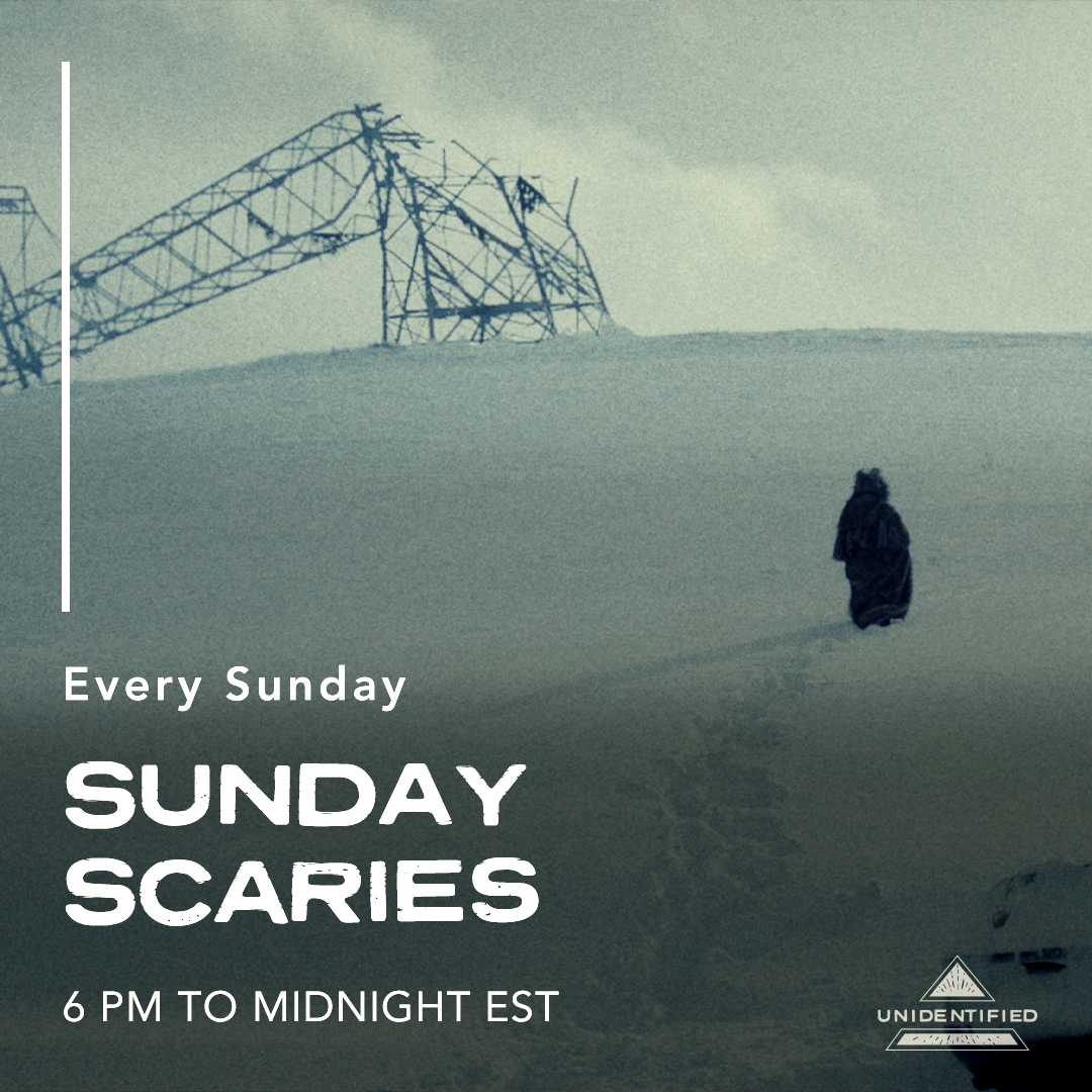 watchunidtv's tweet photo. Watch Sunday Scaries on the the Unidentified channel TONIGHT for horror films that will distract you from whatever you have going tomorrow.

Follow the unknown on Samsung TV Plus CH 1365, XUMO CH 316, DistroTV CH 75, and Plex. https://t.co/ZNkRF95btI