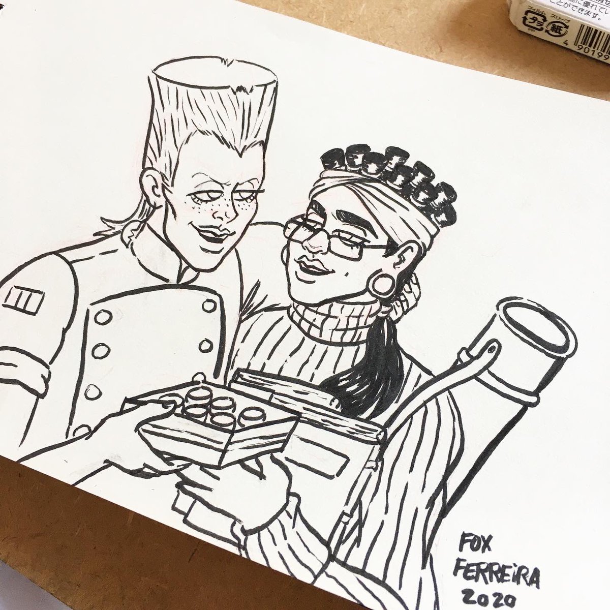 Hopeless_Fox's tweet photo. ⭐️ Avpol week - day 3 (very late opss) - university AU ⭐️ 

Somebody told me that Professor and French Chef Polnareff are dating the Anthropology Teacher Avdol 😳😳😳😳 
#avpolweek2020 #avpolweek #avpol #jojosbizarreadventure #stardustcrusaders #sdc #illustration #watercolor https://t.co/jQd5b0Srcf
