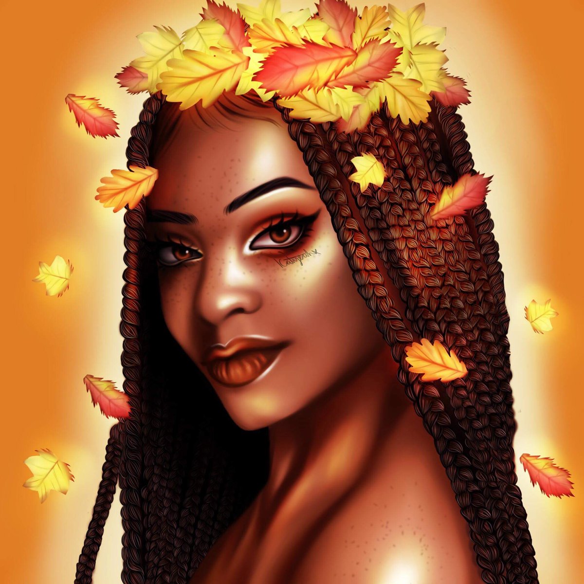 kateahx's tweet photo. Autumn halo 2019 as a human 🍁🍂✨

I’m super proud of this drawing! I also love this halo and want it really bad 🥺

#royalehighart #royalehigh #royalehighroblox #RoyaleHighHalo #art #digitalart #procreate #roblox #robloxart https://t.co/H7nC8CebXa