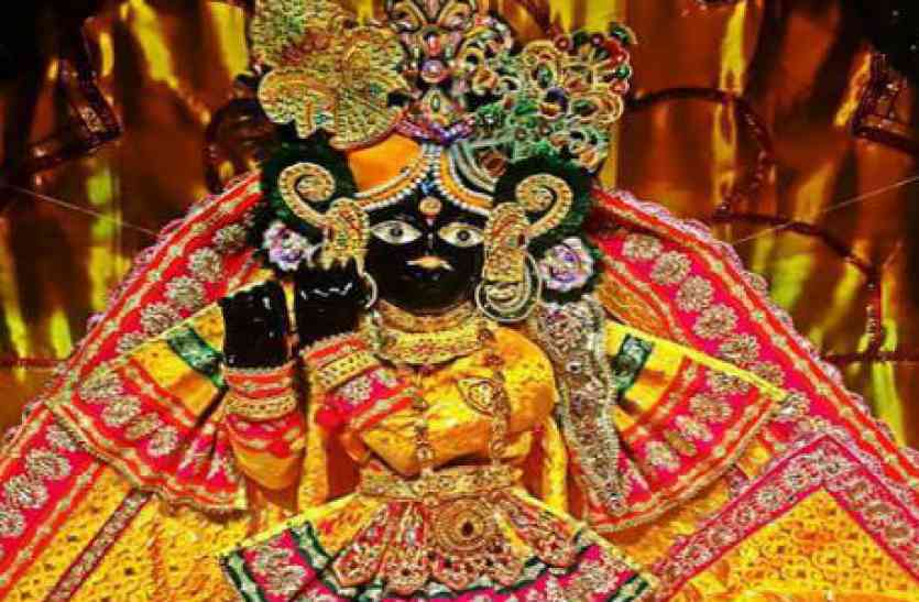banke bihari in vrindavan the north, shreenath in the west , guruvayoor in the south ,and jagannath in the east, krishna makes his devotees circumambulate the entire landmass of bharat thus tying the land together with a thread of reverence.