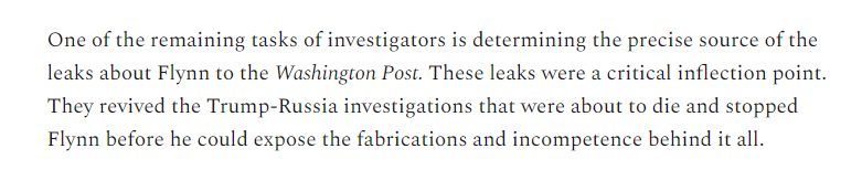 Well Schrage is certainly 100% correct in this assertion: Finding out who the Flynn leaker is is the most crucial piece of the puzzle that remains in the Flynn scandal, right next to where that supposedly missing 302 is .