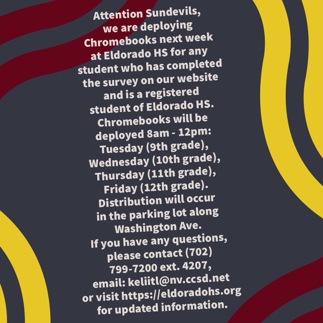 Chromebook Deployment Aug 11th - 14th #ehsonemissiononeteam