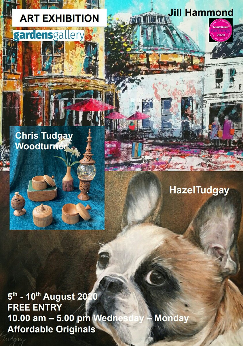 gardensgallery's tweet photo. Final chance to visit our current exhibitors.
Jill Hammond, Hazel &amp; Chris Tudgay are exhibiting until 5pm Mon 10th Aug

#whatsonglos #whatsonchelt #whatsoncotswolds @visitchelt @VisitGlos @VisitCotswolds #buyart #cotswoldevents #cotswoldeventplanner #opengalleryglos #artforsale https://t.co/yjr5dLcQQJ