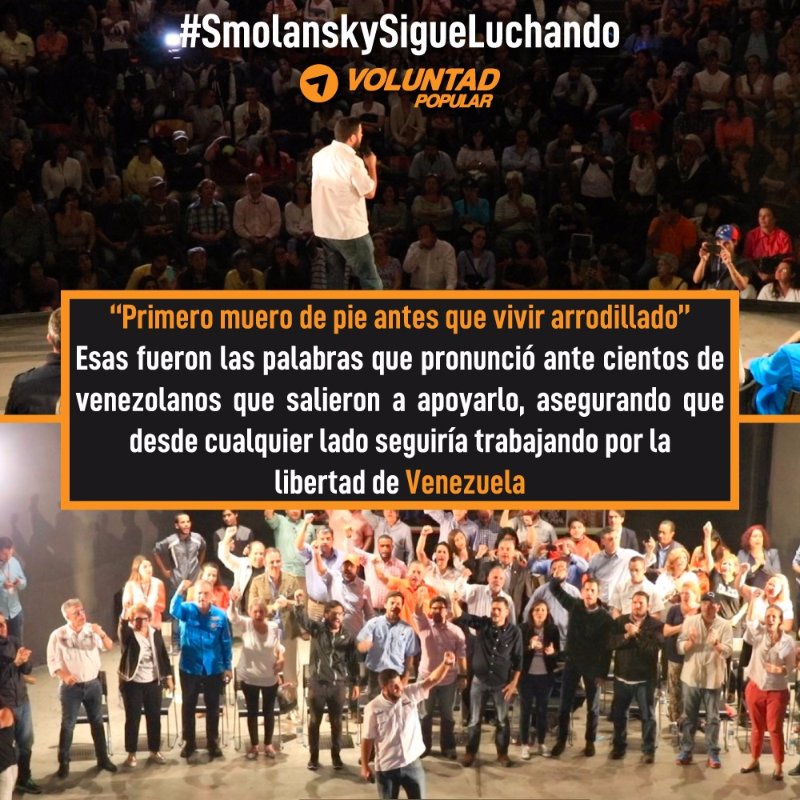 jvpamonagas's tweet photo. Desde el exilio, ha trabajado como Comisionado de la @OEA_oficial para la crisis de migrantes y refugiados venezolanos, atendiendo la situación de quienes tuvieron que salir del país buscando un mejor futuro y luchando para que pronto puedan volver. #SmolanskySigueLuchando https://t.co/eLioN4rzMt