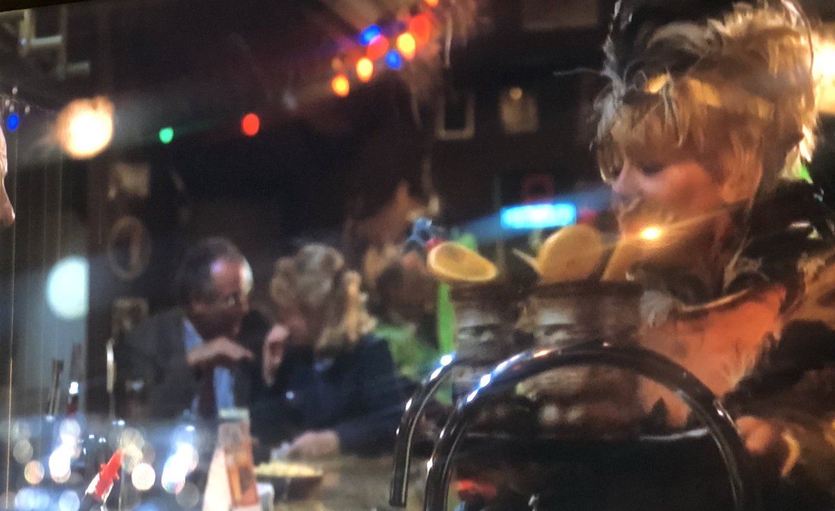 Goldie Hawn serving painkillers in tiki mugs dresses as an emu is a mood
