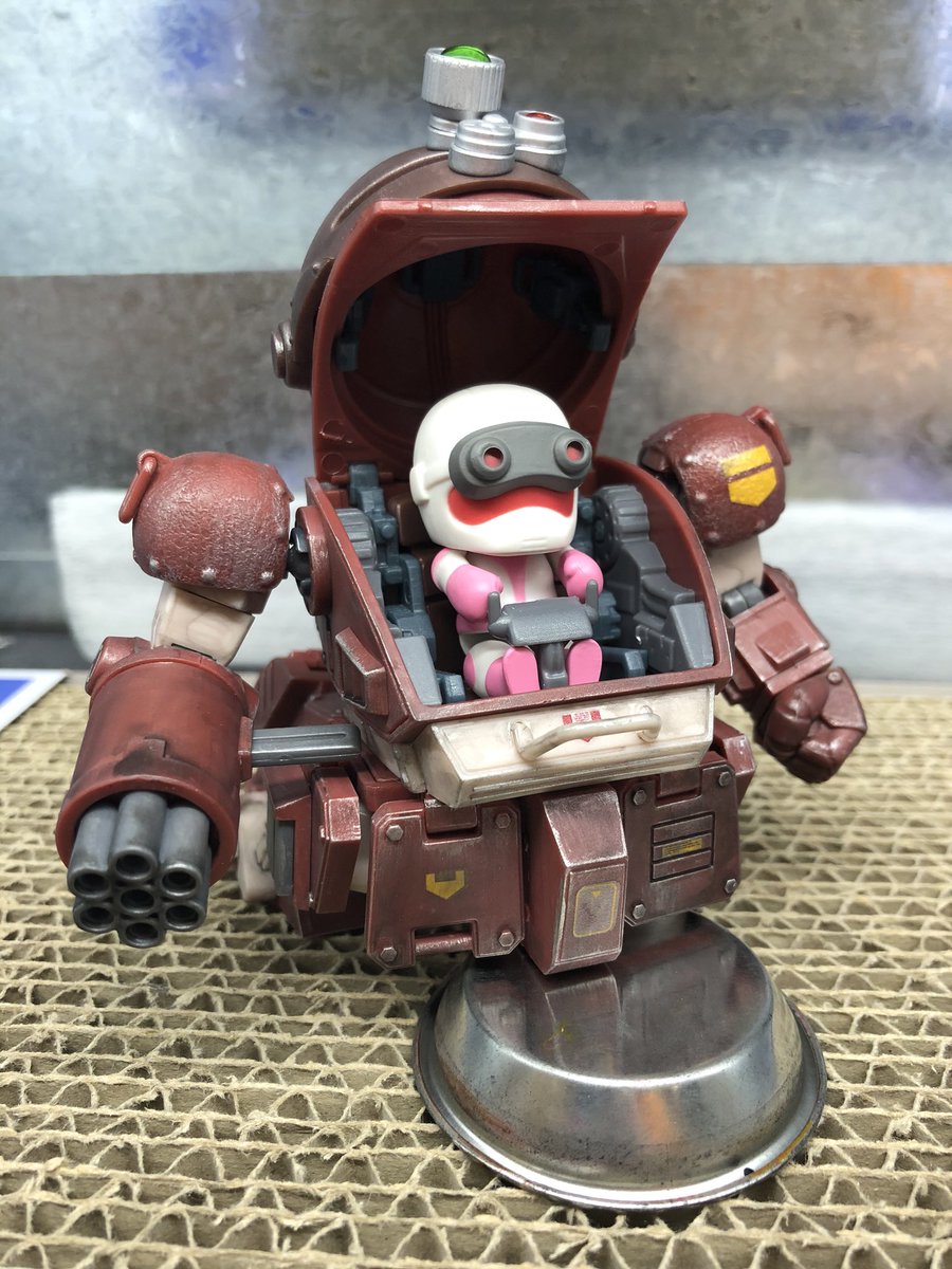 s3soy's tweet photo. ウェザリング完了!
今回はシルバー、スミ入れをシタデル、
グレー、ブラウンはウェザリングマスターを使ってみたぞー
加減は難しいけど楽しい!
#5prostudio #robonimo #votoms https://t.co/k1n6EPib47