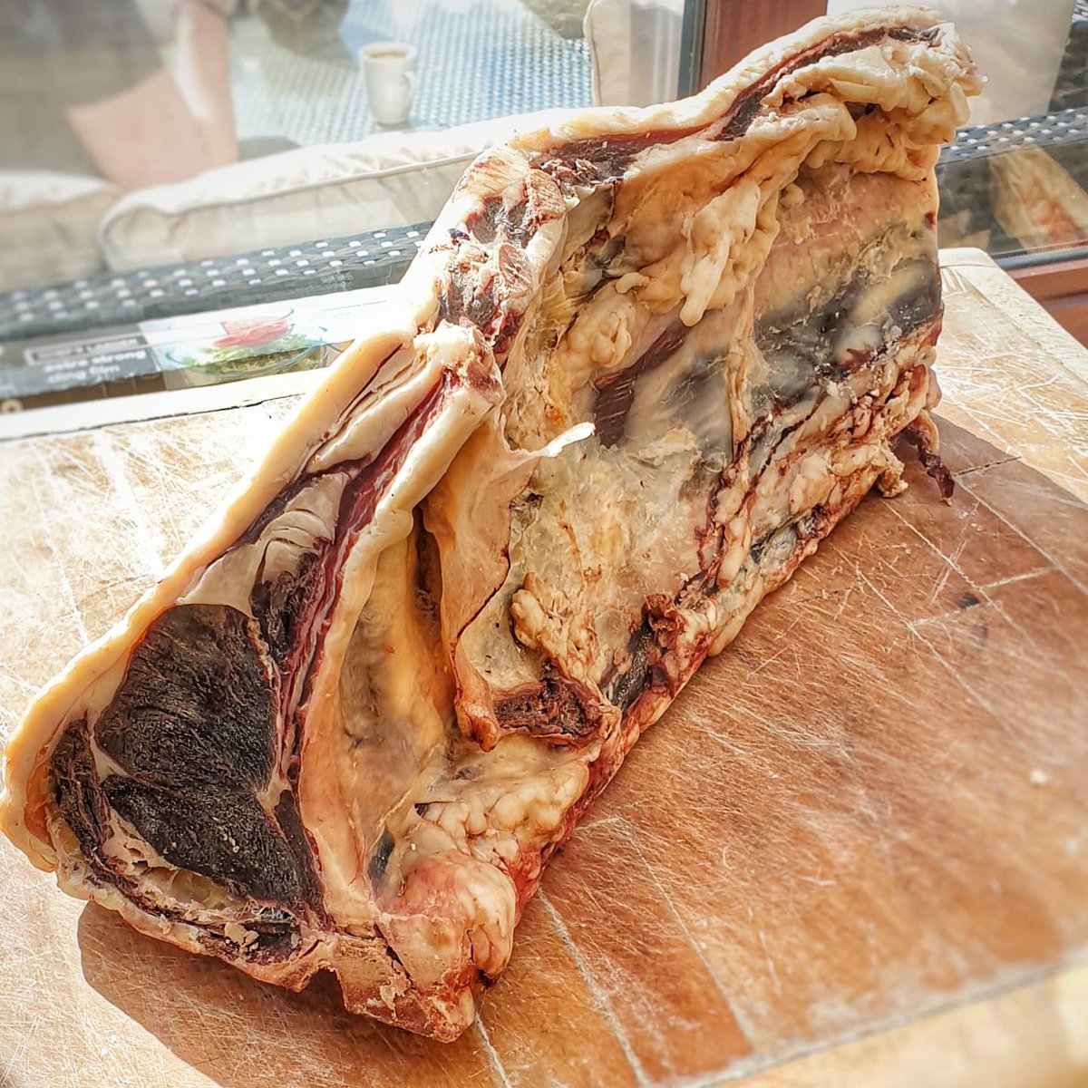 Yesterdays meal with <a href="/MeatSmokeFire/">MEAT SMOKE FIRE</a> on their Saturday show which takes place every week at 11:30.
This was a 150 day dry aged sirloin, reverse seared with a spicy cabbage and white bean mash. 

#spicepunch #biggreenegg #biggreenegguk #reversesear #wagyu #sirloin #extremedryaged