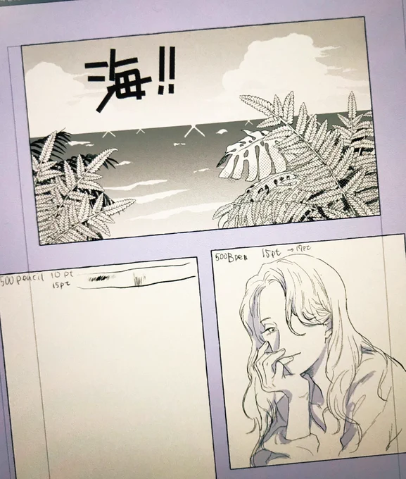 クリスタの素材で練習&amp;模写
500Bpenと500pencilをダウンロードしたけど落書き用とペン入れ用の違いが分からない。使いやすいとかも分からない。線画用はGペンが主流?上手く見えるペンが欲しい(本音) 