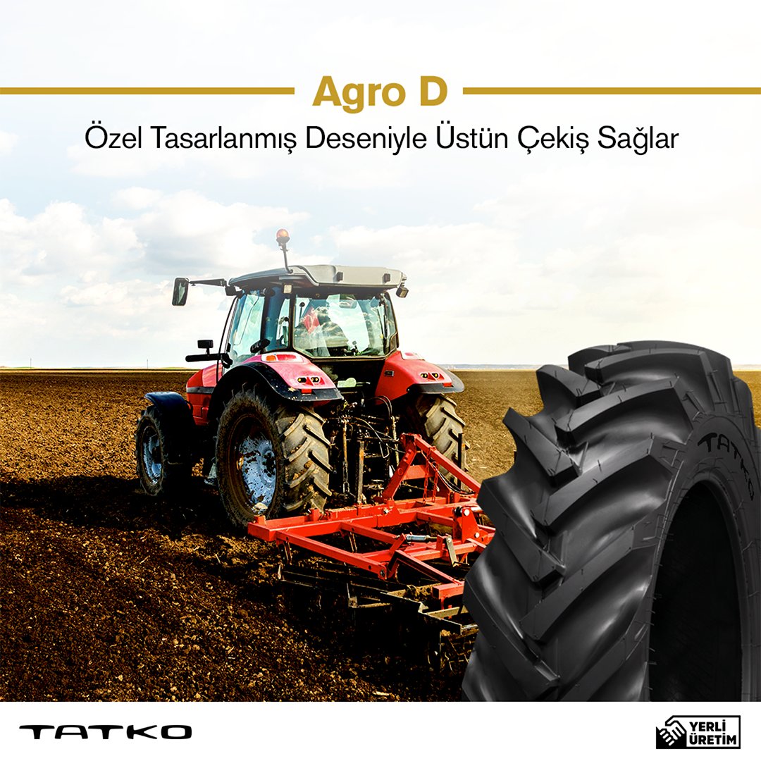 TatkoLastik's tweet photo. Agro-D özel tasarlanmış deseni sayesinde üstün çekiş sağlar!
#TatkoLastik #AgroD https://t.co/BeJHcOEcwc