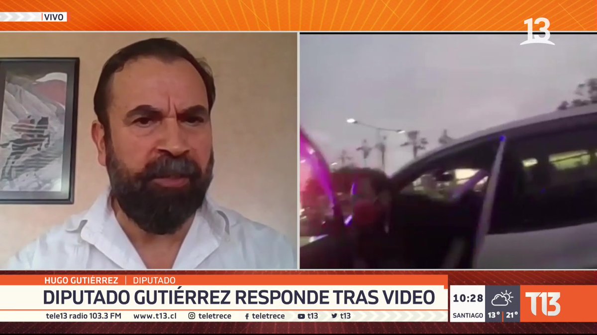 T13's tweet photo. Diputado Hugo Gutiérrez: "Yo me siento más autoridad, sí, porque me eligió el pueblo".

EN VIVO por #T13alaHora 📺 » https://t.co/TlcLEjgQwh https://t.co/32DQs4nJUt