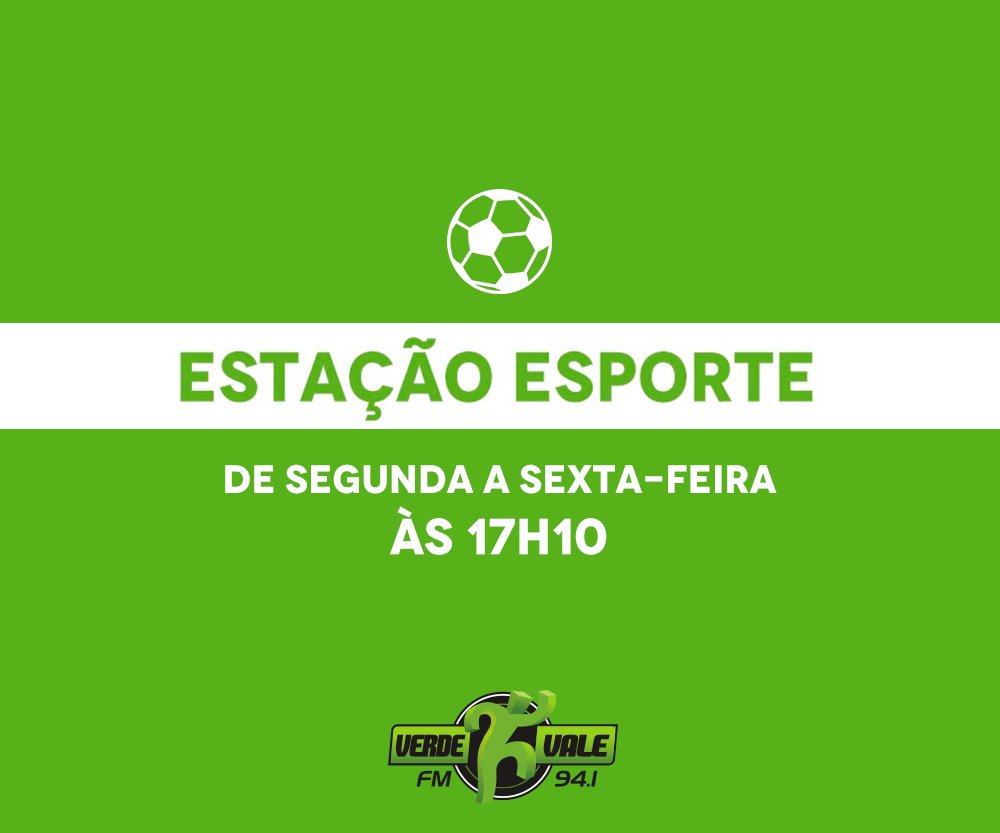 fmverdevale's tweet photo. Volta do Estação Esporte na Verde Vale FM

Agora em edição única ás 17h10 com @rick12silveira

Ouça ao vivo ➡️ https://t.co/JdMqtPwstI

#verdevalefm #estacaoesporte https://t.co/qIPdBGnAK1