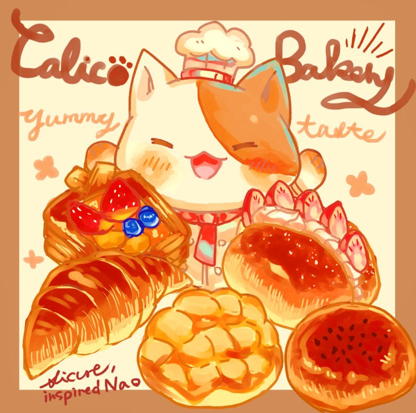 food cat chef hat no humans strawberry fruit hat  illustration images