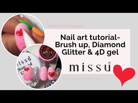 is.gd/3sx1DG (Watch Now) - Missu Nail Art Tutorial - Brush Up, Diamond Glitter &amp; 4D Gel #nailart #naildesign #nailtutorial