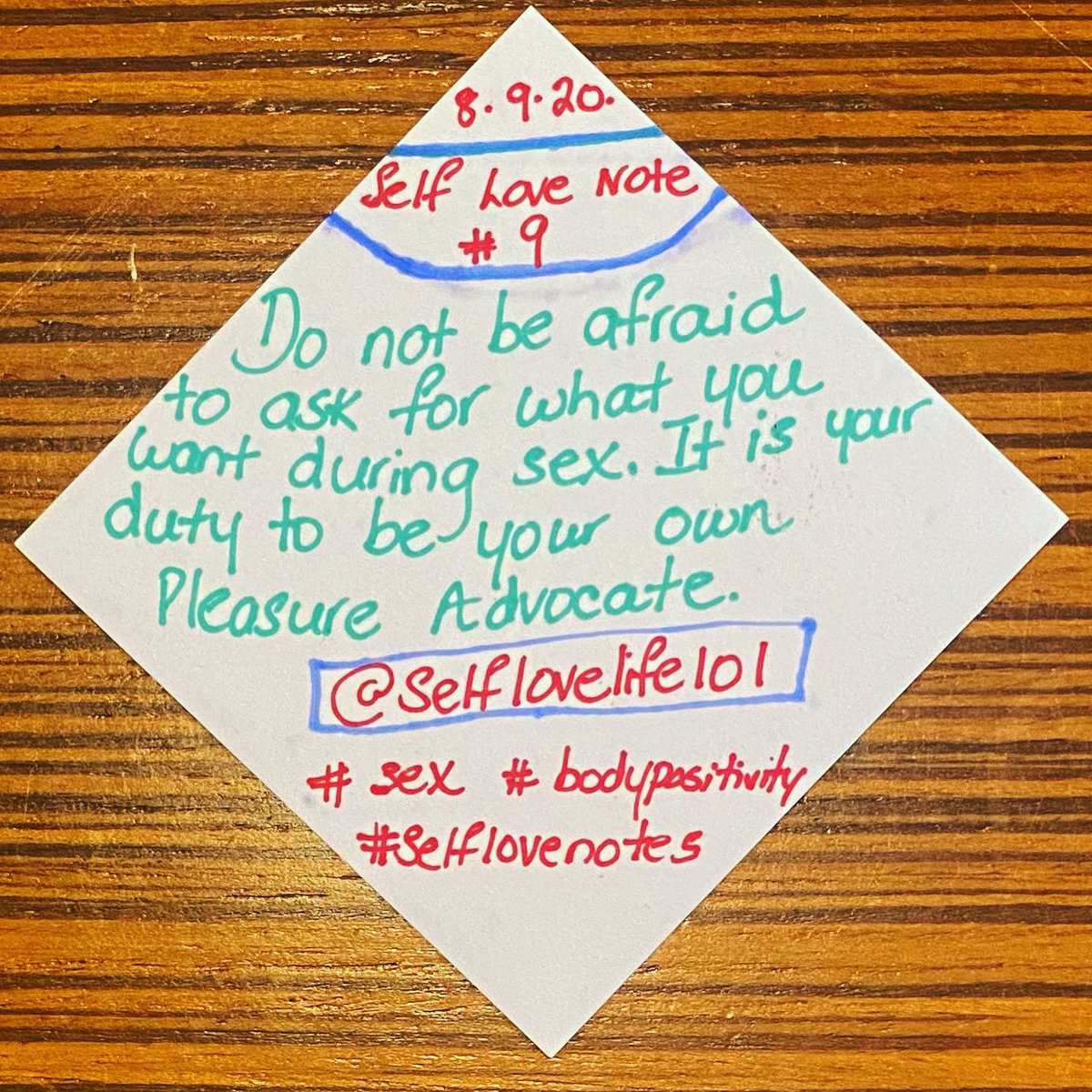 selflovelife101's tweet photo. Day 9/31:
Do not be afraid to ask for what you want during sex. It is your duty to be your own pleasure advocate.
__________________________________________________
Welcome to week 2 of the #selflovenotes campaign! For the next 7 days, we are talking sex and body positivity! https://t.co/SNfIy0Bkxb