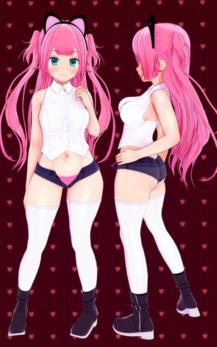 キャラクリで髪色迷ったらピンク色にするからエッチな子ができる

#コイカツ 