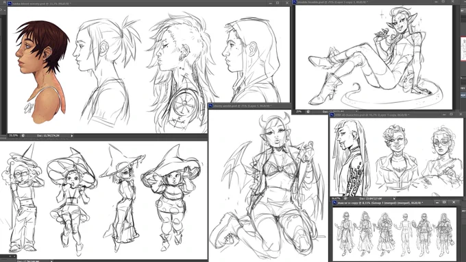 so many WIPs and sketches i could work on... blerp. ? 