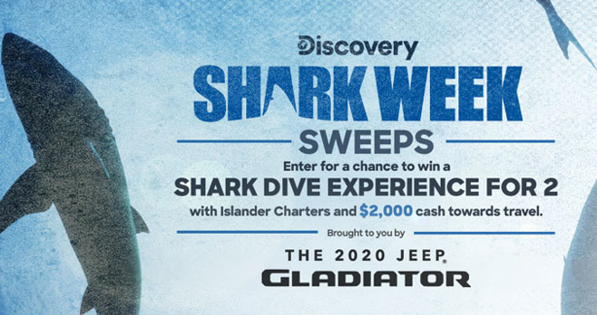 SweetiesSweeps's tweet photo. Enter for your chance to win Shark Dive Experience for two PLUS $2,000 in cash when you watch Shark Week on the Discovery Channel! #sharkweeksweepstakes #joshgatestonight. Tune in to Discovery Channel’s Josh Gates Tonight on the Discovery channel and… https://t.co/ZfVCEp1wvn https://t.co/Iff870gu6d