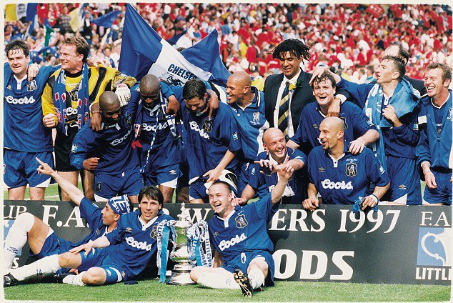 In 1997 we won the FA Cup by beating Middlesbrough 2-0 thanks to goals from Di Matteo and Newton.