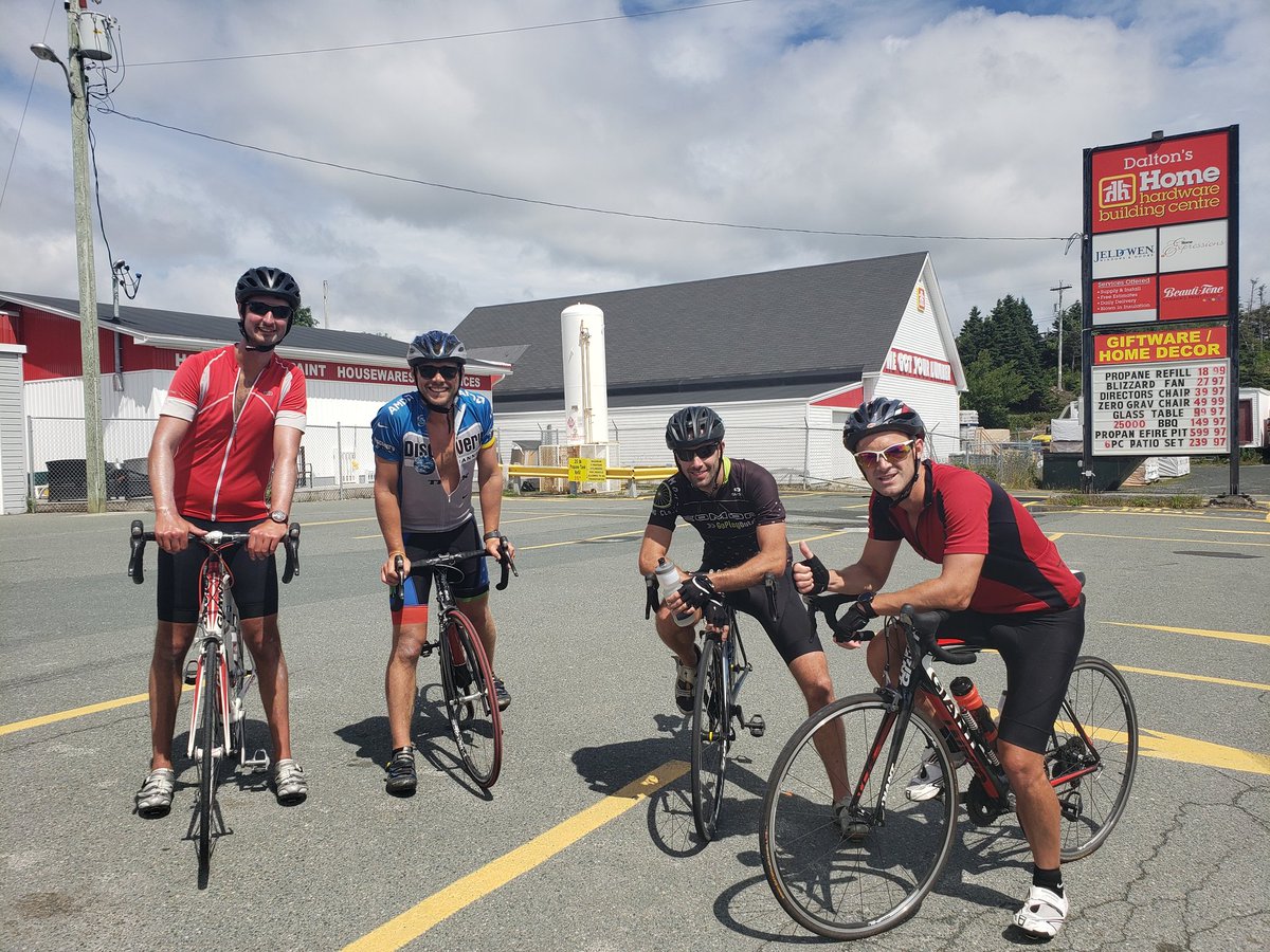 ODHigh's tweet photo. SPOTTED! On the Irish Loop in Cape Broyle, @MarshSheldon and @hhmoffice1 Mr. Lodge biking from Airport Heights to da Pearl! 265km done! #KeepErMoving #PatriotPride https://t.co/tVUScu5egv