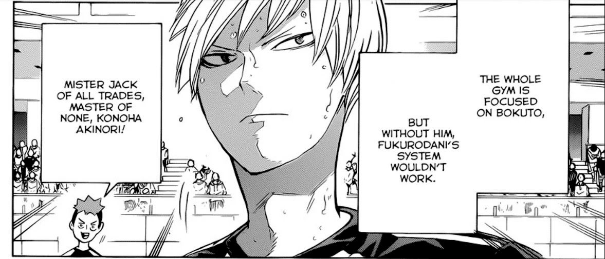 With Konoha being known as a jack of all trades and Hanamaki, (not talked about enough), is also shown to be capable at literally everything. He's a wing spiker who's good at setting, receiving, and apparently the only seijoh who could jump serve in the 1st prelims besides oikawa