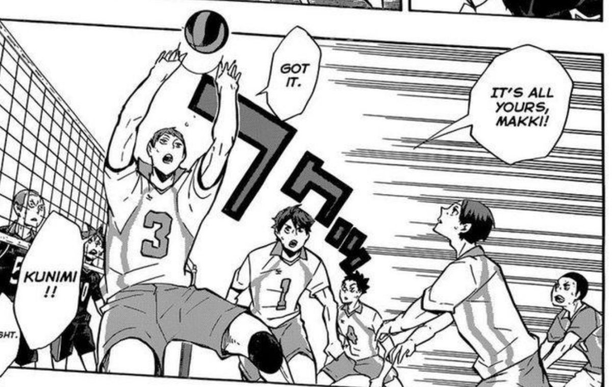 With Konoha being known as a jack of all trades and Hanamaki, (not talked about enough), is also shown to be capable at literally everything. He's a wing spiker who's good at setting, receiving, and apparently the only seijoh who could jump serve in the 1st prelims besides oikawa