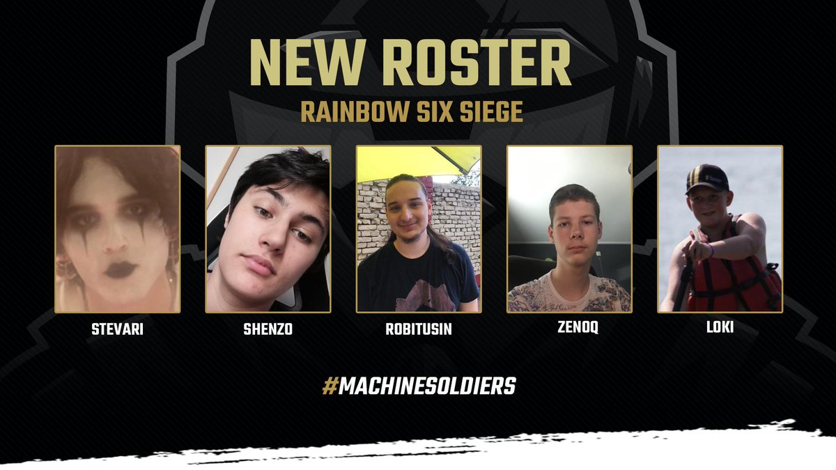 machinesoldiers's tweet image. We are proud to announce that we have added a second Rainbow six siege roster! Welcome to the org guys! #machinesoldiers 👀 

@LokiR6S 
@Robitusin2 
@ShenzoR6S 
@StevariR6
@ZenoqR6