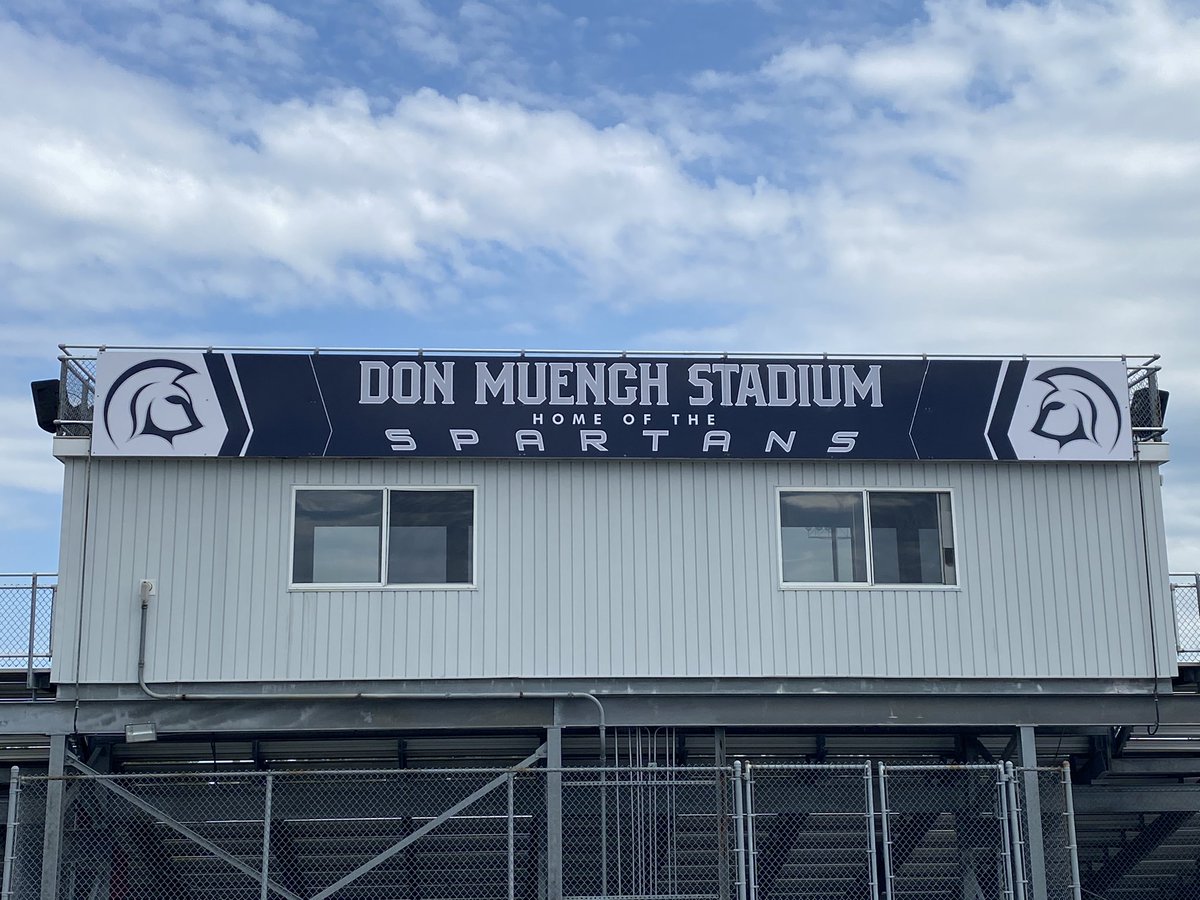 Thank you SPARTAN Nation for the new signage at Don Muench Stadium!  #FHCPride #SpartanStrong