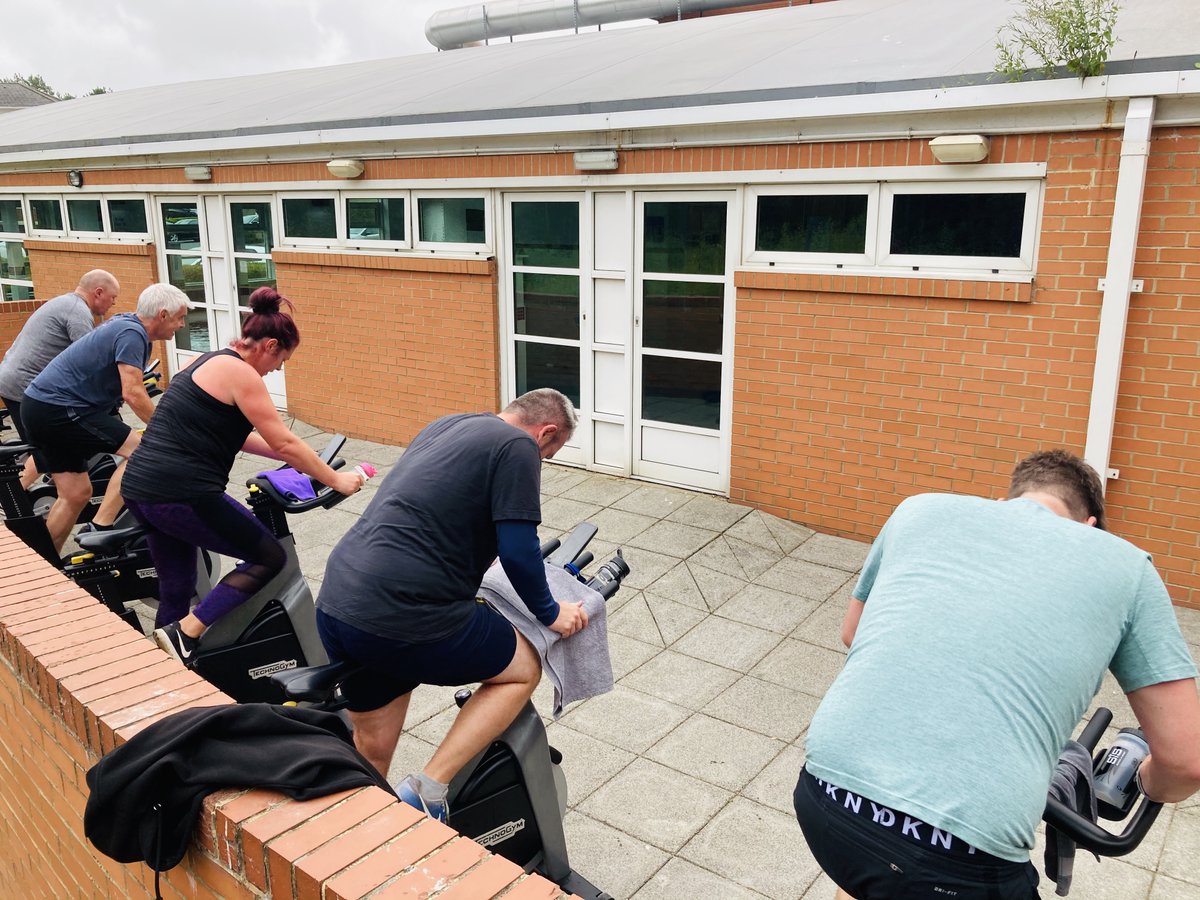 BannatyneDurham's tweet photo. This mornings Group Cycle class had a little change of scenery!! 

Great work from everyone who took part!! 💪🏽🔥🚴🏽🚴🏼‍♀️ 

@bannatyne #fitness #stayfit #staysafe #bannatyne #gymlife #getoutdoors #workhardorgohome https://t.co/2Hkq0mrIND