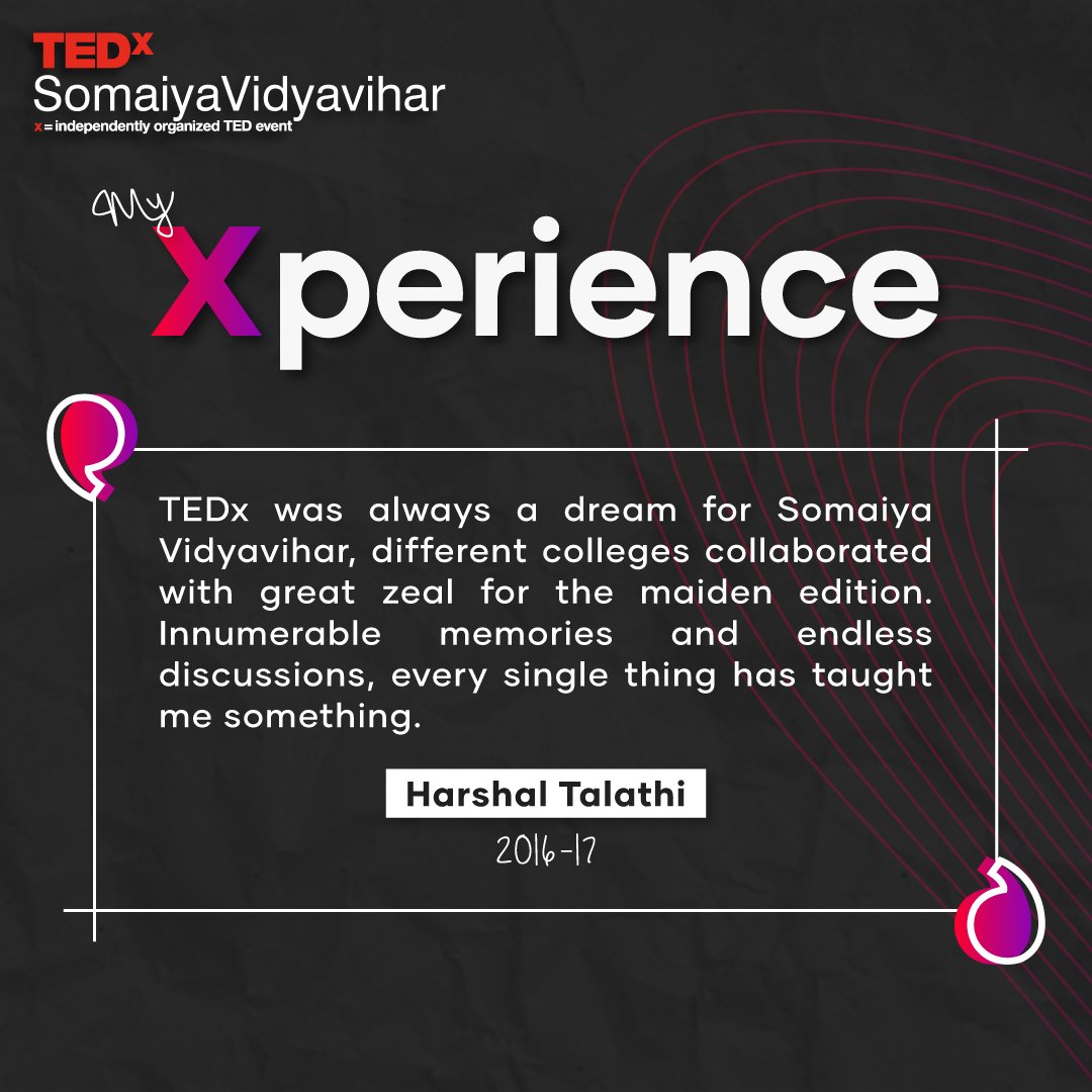 tedxsomaiyavv's tweet photo. You only meet fun-loving, crazy, and true friends in your college journey. These people pack an amazing set of memories making college life so special!

We at TEDxSomaiyaVidyavihar celebrate these #xperiences, reminiscing the jovious times spent here!

#TED #TEDx https://t.co/Wl16BHxN9R
