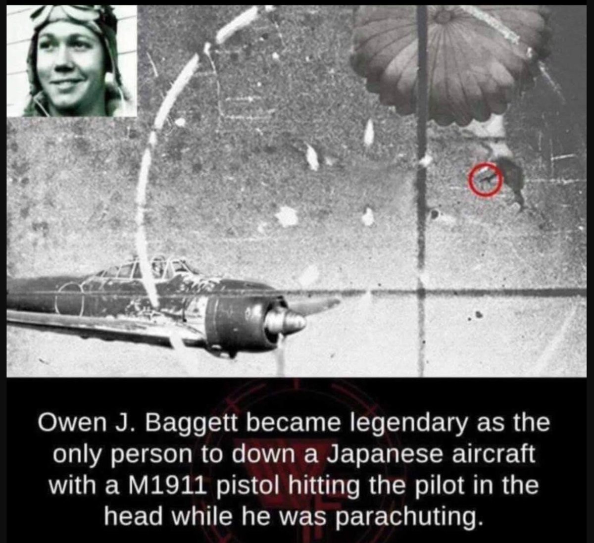 thepocketgeek's tweet image. There are badasses and there is one Owen J. Baggett: Sky Sniper. 
#HumanCheatCode 
#OriginalHacker 
#AceOfAces